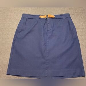 Lauren Ralph Lauren Equestrian Buckle Pencil Skirt in Capri‎ Navy Size 10